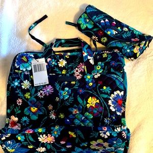 Vera Bradley travel set. Moonlight garden iconic grand hanging organizer